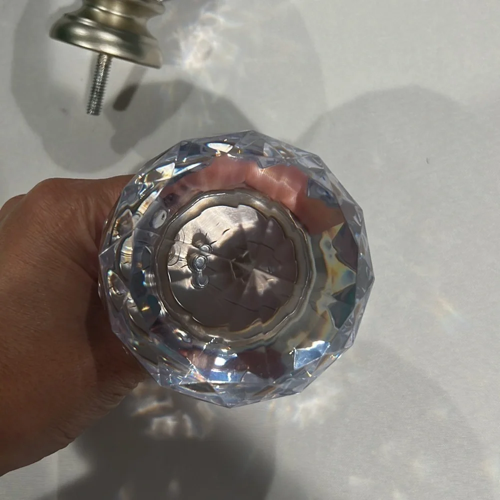 Curtain Rod finials. Glass balls. Set of 2.